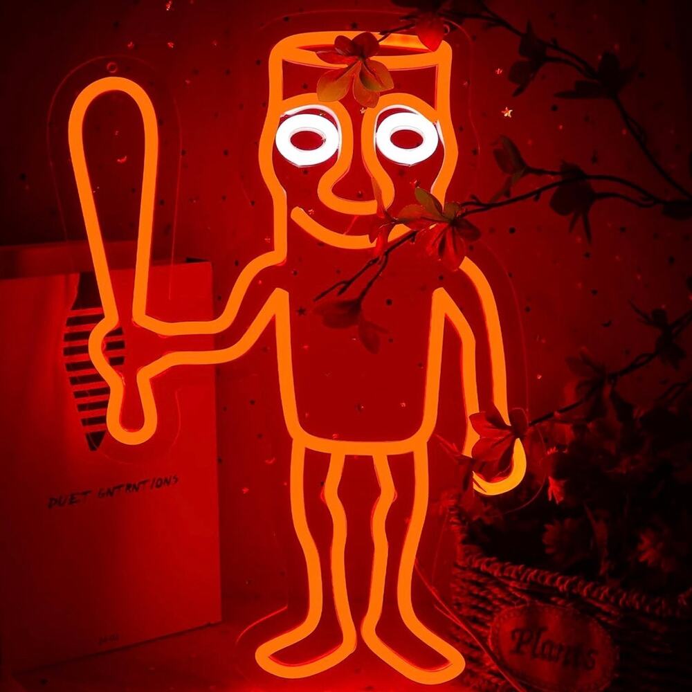 Tum Tum Sahur Neon Sign Night Light Room Wall Decor Italian Brainrot